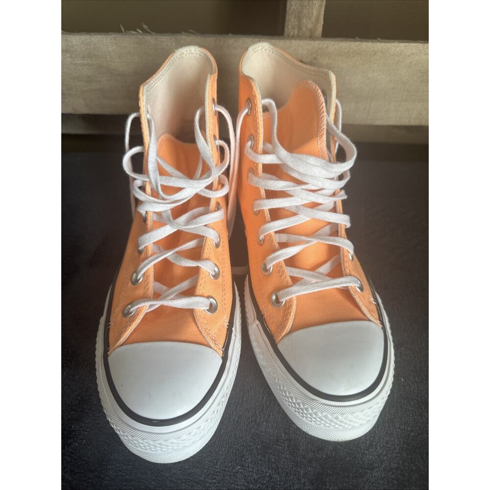 Converse All Star Lift Hi Platform Peach Beam Orange Shoes Size 7.5 - Picture 2 of 9